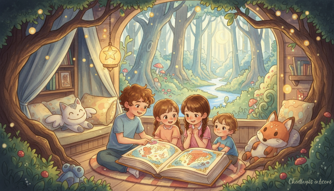 Illustration of Three Little Pigs classroom activity teaching responsibility and planning